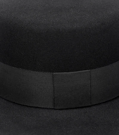 Shop Saint Laurent Felt Hat In Black