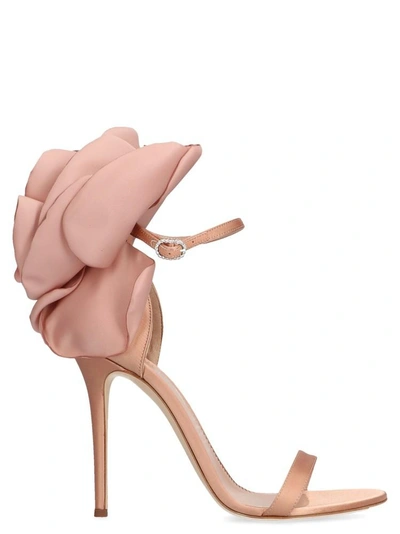 Shop Giuseppe Zanotti Design Rose Detail Sandals In Pink