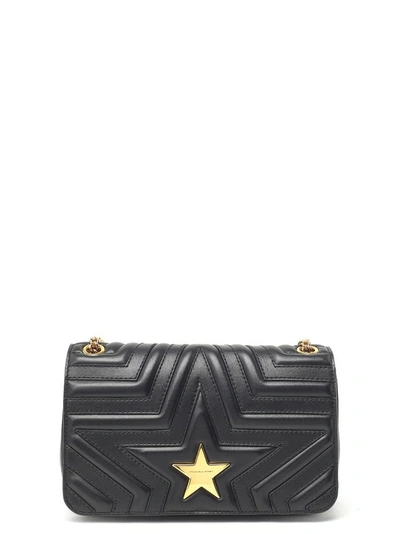 Shop Stella Mccartney Stella Star Medium Shoulder Bag In Black
