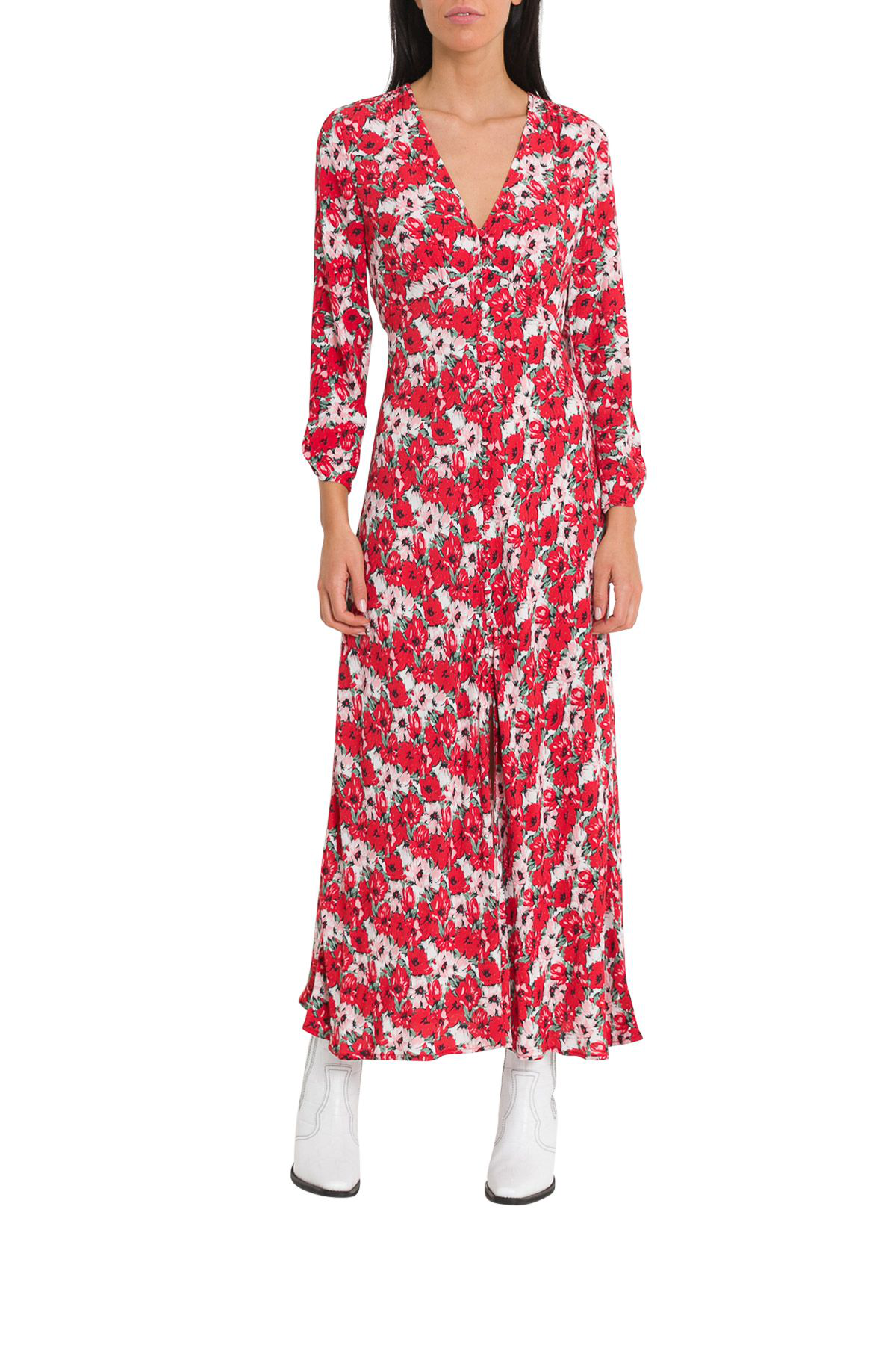 rixo red floral dress