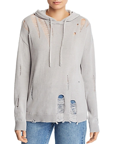 Shop Aqua Distressed Hoodie Sweater - 100% Exclusive In Mauve