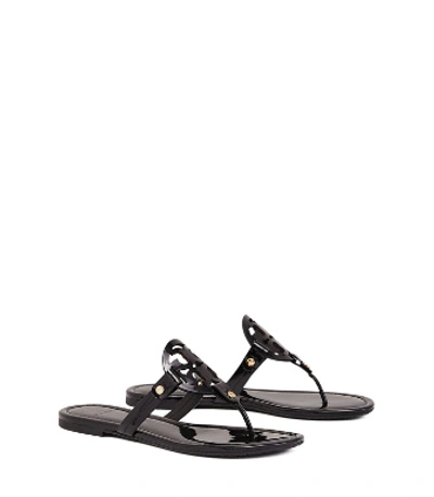 Shop Tory Burch Miller Patent Sandal In Perfect Black