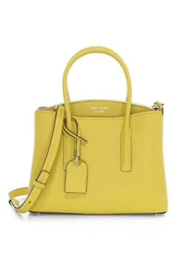 Shop Kate Spade Medium Margaux Leather Satchel In Yellow