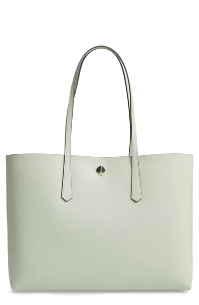 Shop Kate Spade Large Molly Leather Tote - Green In Light Pistachio