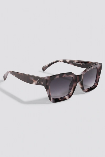 Shop Na-kd Square Frame Sunglasses Grey In Tortoise