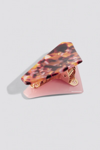 Shop Na-kd Pink Triangular Resin Hair Clip - Pink