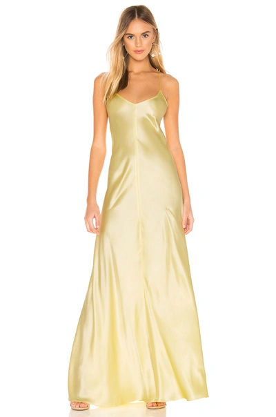 Shop Amanda Uprichard X Back Dress In Butter Yellow