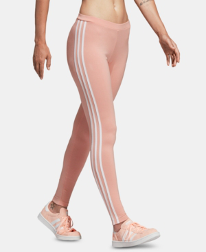 adidas 3 stripe leggings pink