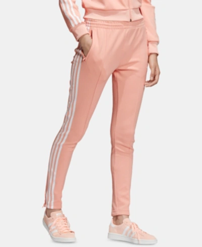 Adidas Originals Women's Originals Superstar Track Pants, Pink - Size Xlrg  In Dust Pink | ModeSens