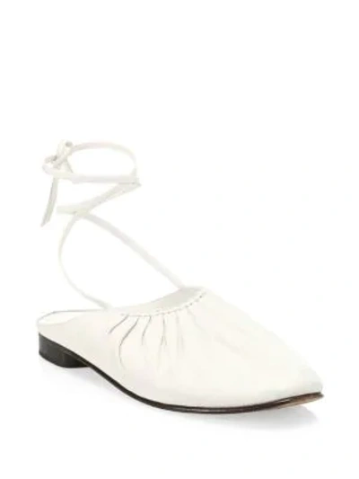 Shop 3.1 Phillip Lim / フィリップ リム Nadia Ankle-wrap Leather Mules In Ivory