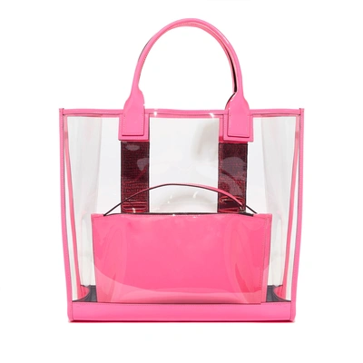 Shop Casadei Shopping Bag Logomania In Pink