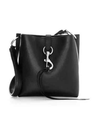 Shop Rebecca Minkoff Women's Small Megan Leather Feed Bag In Black