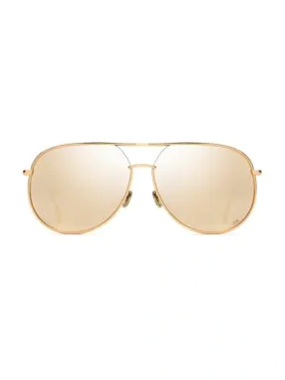 Shop Dior Women's 60mm Aviator Sunglasses In Gold