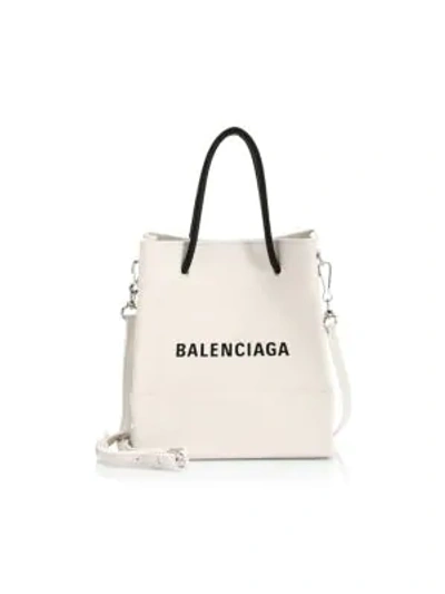 Shop Balenciaga Extra Extra-small Shopping Leather Tote In White