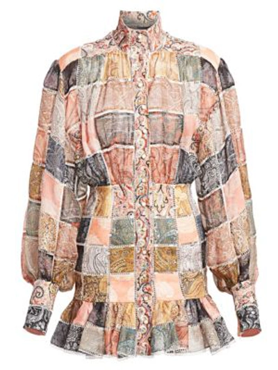 Shop Zimmermann Paisley Patchwork Mini Dress