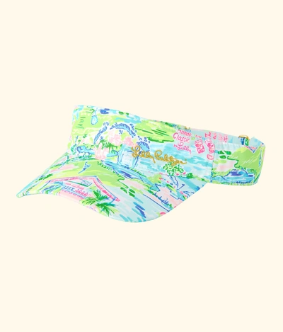 Shop Lilly Pulitzer It's A Match Visor In Blue, Perfect Match Accessories Small -