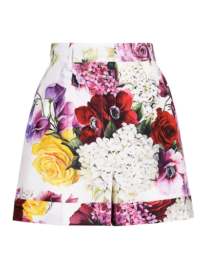 Shop Dolce & Gabbana Floral Shorts In Nude & Neutrals