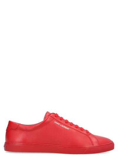 Shop Saint Laurent Andy Shoes In Red