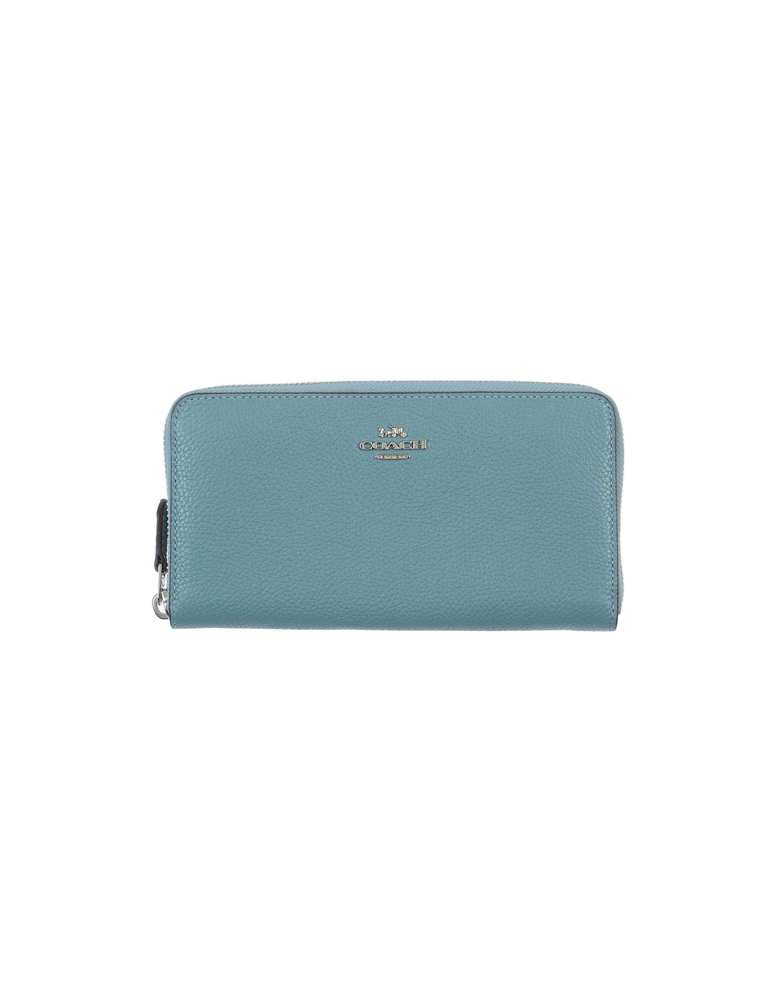 blue coach wallet
