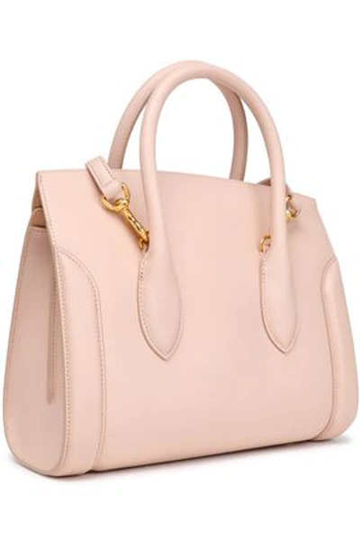 Shop Alexander Mcqueen Leather Shoulder Bag In Pastel Pink