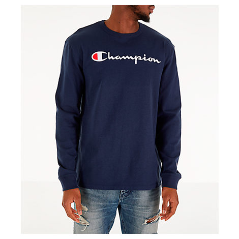 long sleeve champion shirt blue