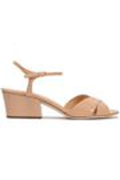 Shop Sergio Rossi Patent-leather Sandals In Blush