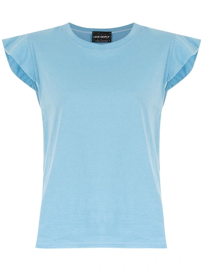 ANDREA BOGOSIAN 纯色T恤 - 蓝色