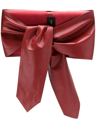 Shop Andrea Bogosian Tied Leather Belt - Red