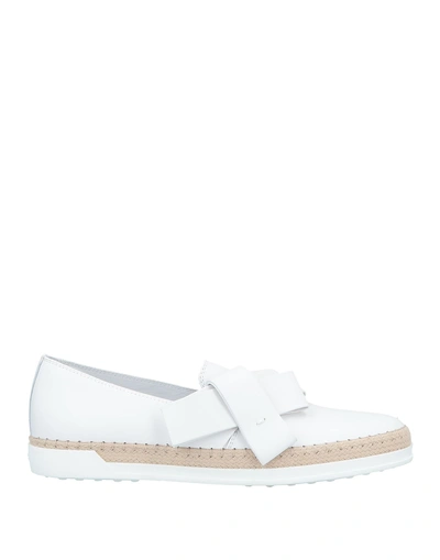 Shop Tod's Espadrilles In White