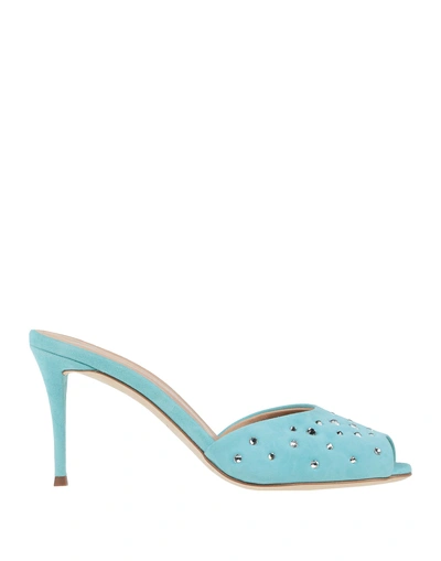 Shop Giuseppe Zanotti Sandals In Sky Blue