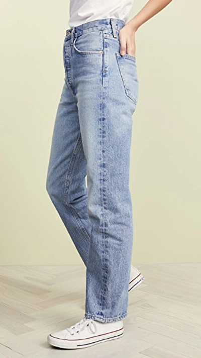 Shop Agolde Mid Rise 90's Loose Fit Jeans In Affair