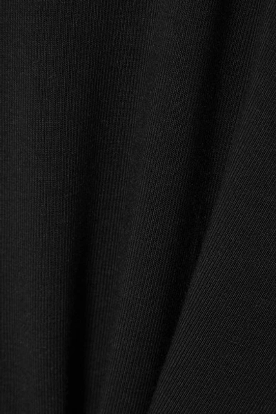 Shop Atm Anthony Thomas Melillo Stretch-pima Cotton Jersey Thong Bodysuit In Black