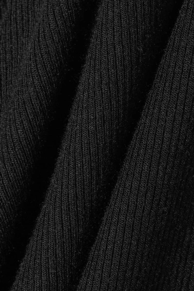 Shop Atm Anthony Thomas Melillo Ribbed Stretch-micro Modal Shorts In Black