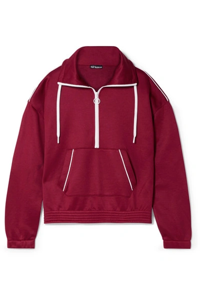Shop All Access Prodigy Stretch-jersey Track Jacket In Burgundy