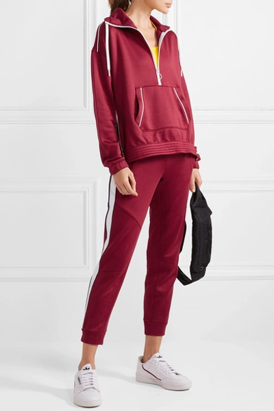 Shop All Access Prodigy Stretch-jersey Track Jacket In Burgundy