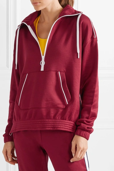 Shop All Access Prodigy Stretch-jersey Track Jacket In Burgundy