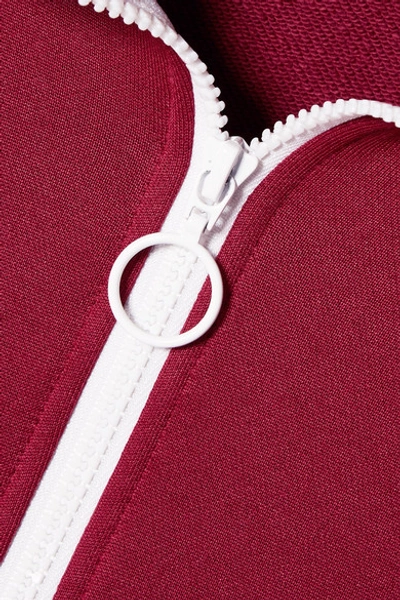 Shop All Access Prodigy Stretch-jersey Track Jacket In Burgundy
