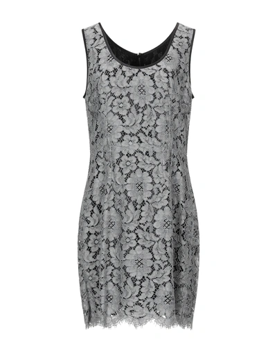 Shop Dolce & Gabbana Woman Mini Dress Grey Size 8 Rayon, Viscose, Cotton, Nylon, Silk