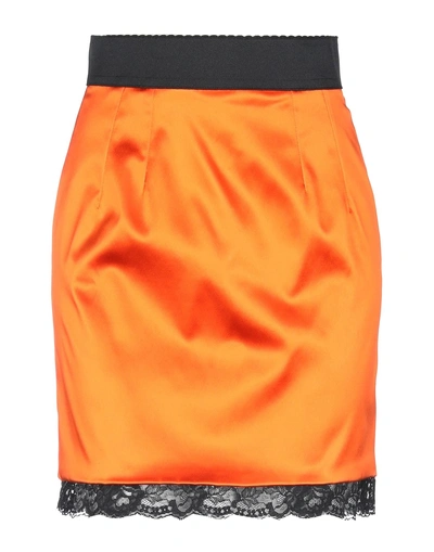 Shop Dolce & Gabbana Mini Skirt In Orange