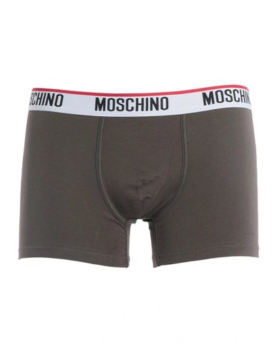 Shop Moschino Boxers In Khaki