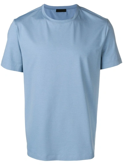 Shop Prada Round Neck T-shirt - Blue