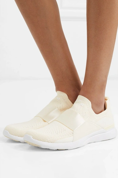 Shop Apl Athletic Propulsion Labs Techloom Bliss Mesh And Neoprene Sneakers In Cream
