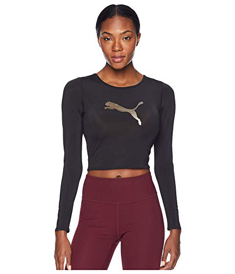 puma black crop top