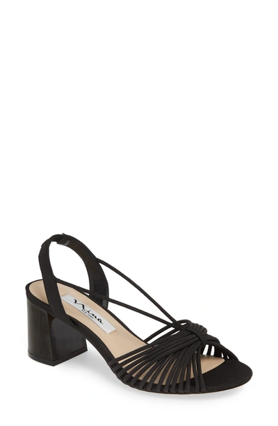 Shop Nina Nadelyn Strappy Sandal In Black Fabric