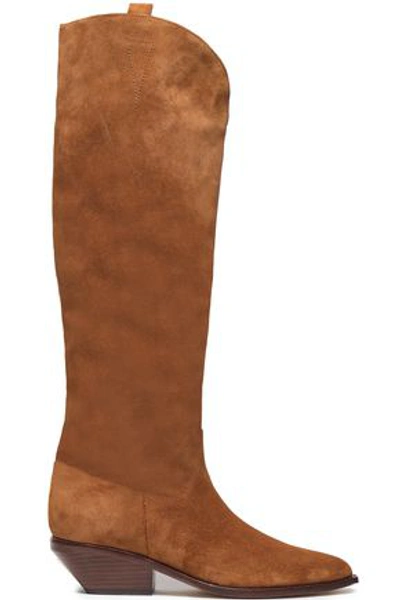 Shop Sigerson Morrison Woman Tyra Suede Boots Light Brown