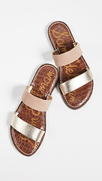 sam edelman gold flip flops