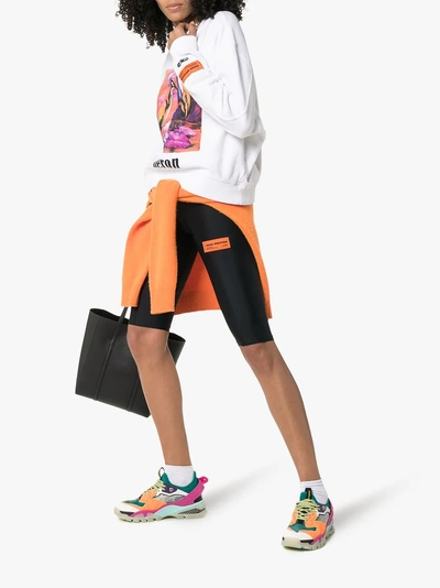 Shop Heron Preston Heron Bird Print Cotton Sweatshirt In White