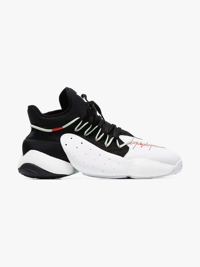 Shop Y-3 Black And White Byw B-ball Sneakers In Black/white