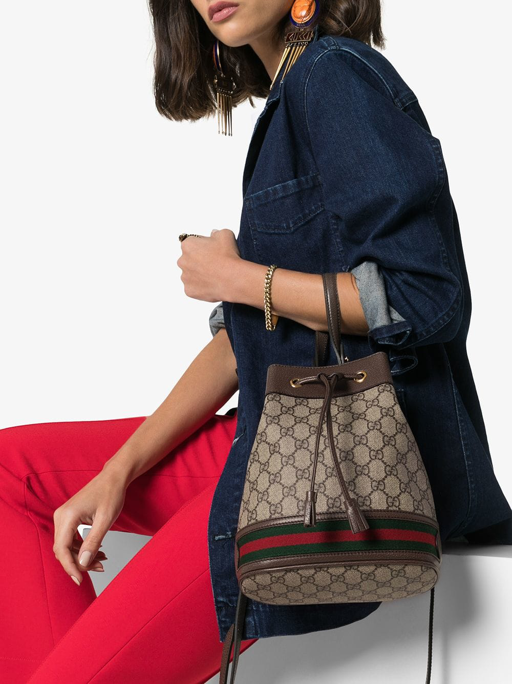 كومة حيوان الحالة gucci ophidia leather 