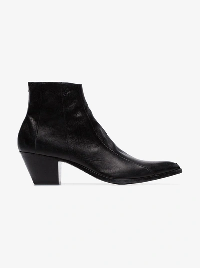 Shop Saint Laurent 'finn 60' Cowboy-stiefel In 1000 Black